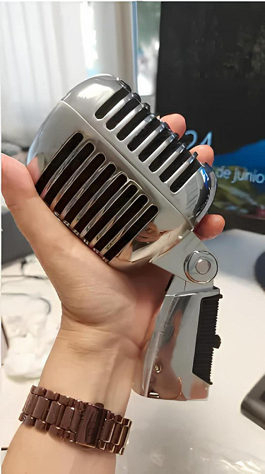 Ретро микрофон динамический RESTEQ — хромированный старинный вокальный микрофон в стиле Элвиса, микрофон типа SHURE 55SH Series II Киев - изображение 6