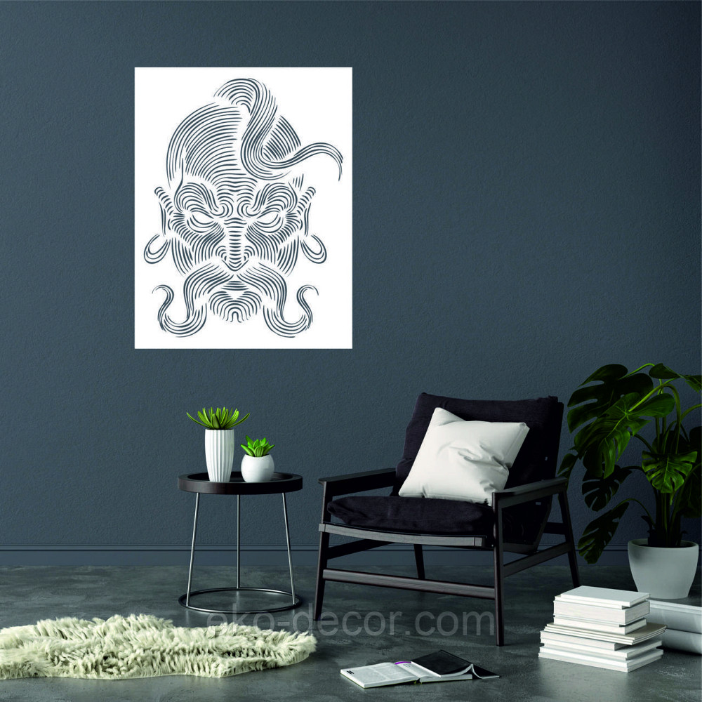 Декоративное настенное Панно «Козак» Декор на стену 110*85 см, Белый Киев - изображение 4