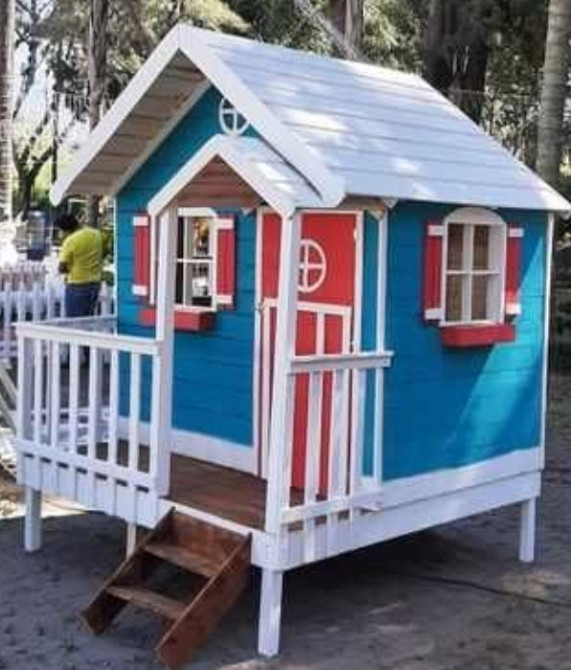 Ігровий дерев'яний будиночок/ Детский игровой домик на подарок Киев - изображение 2