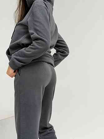 Жіночий повсякденний теплий костюм на флісі двійка Графіт, 42/44 Одеса