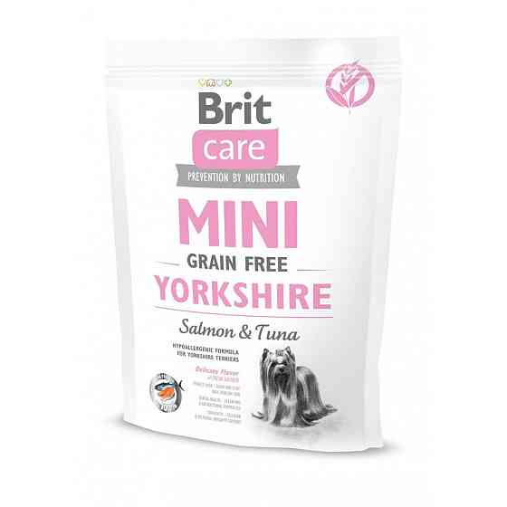 Корм сухой Brit Care Grain Free Mini Yorkshire для йоркширских терьеров с лососем и тунцом 400 г. Киев
