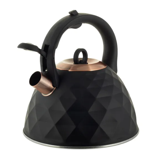 Чайник 3л нержавіюча сталь зі свистком з ручкою "soft-touch" (ручка:чорний) 867 KAMILLE Житомир - фото 10