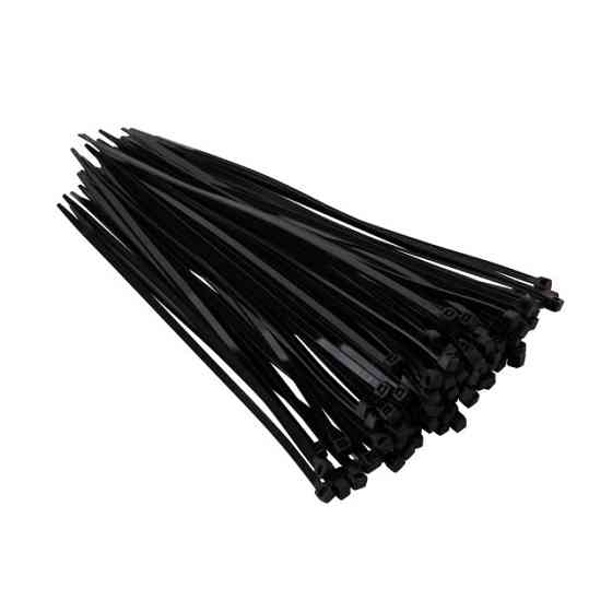 Хомут пластиковый, 3,6×200 мм, 100 шт/упак, черный INTERTOOL TC-3621 Киев