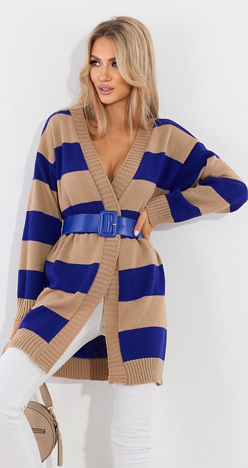 Вільний кардиган у смужку (42-48) Київ - фото 1