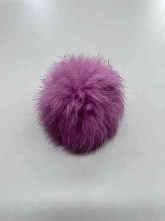 Меховой помпон на шапку из кролика 7-8 см Розовый 2 Харьков