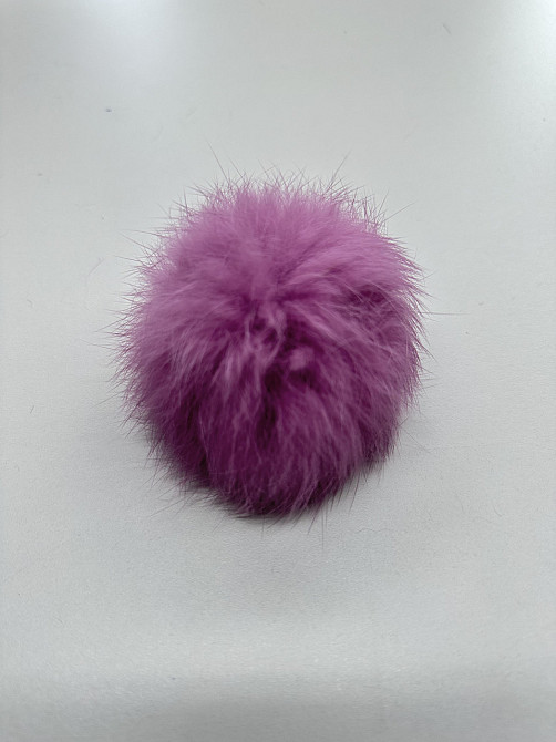 Помпони на дитячу шапку з натурального хутра кролика 7-8 см Рожевий 2 Харків - фото 5