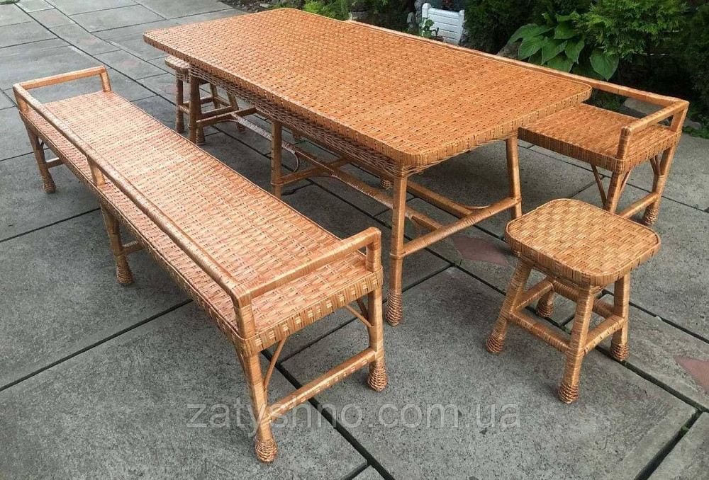 Мебель плетеная с лавками из лозы Киев - изображение 8