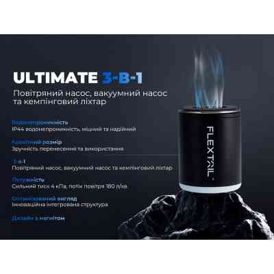 Ліхтар Flextail Tiny Pump 2X з функцією насосу чорний (TY2X1600-BK-i) Вінниця