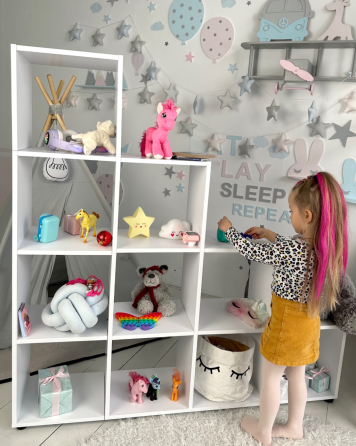 Дитячий стелаж пірамідка 139.6×140.7×29.2 см в для дитини / полиця для іграшок і книг у дитячу кімнату Київ