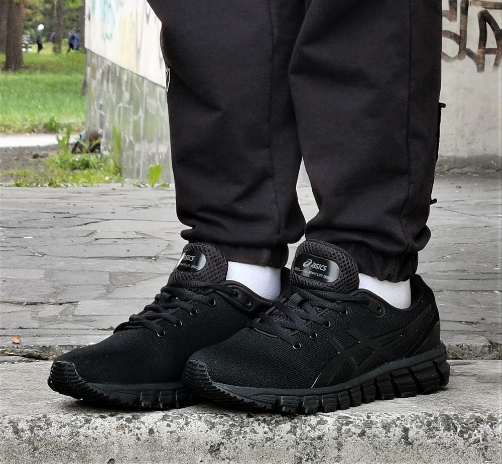 Кроссовки Asics GEL Чёрные Мужские Асикс Гель (размеры: 41,42,43,44,45,46) Видео Обзор Днепр - изображение 5