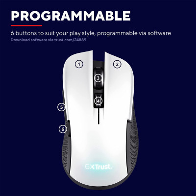 Мишка Trust GXT923 YBAR Wireless White (24889) Вінниця - фото 5