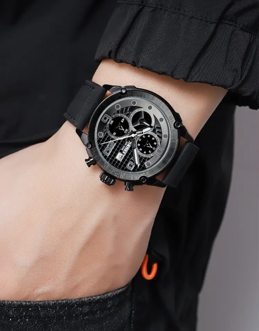 Классические мужские часы Skmei 2051 (Черные) Винница - изображение 7