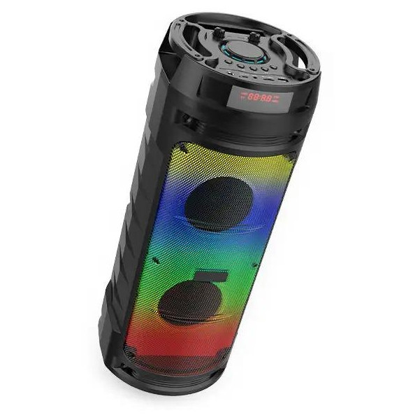Портативна акустична система Winso ZQS6210W-6.5"x2 з RGB 30W з караоке мікрофоном та пультом Вінниця - фото 2