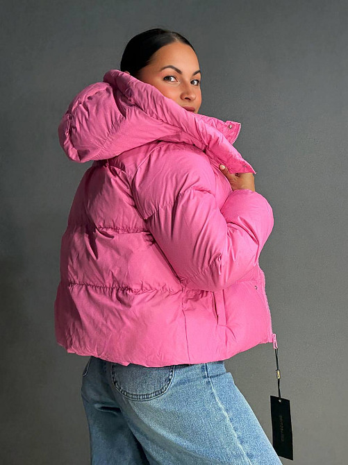 Куртка жіноча Lady Yep 10005 дута пуффер з капюшоном рожева, рожевий, 42 Київ - фото 3