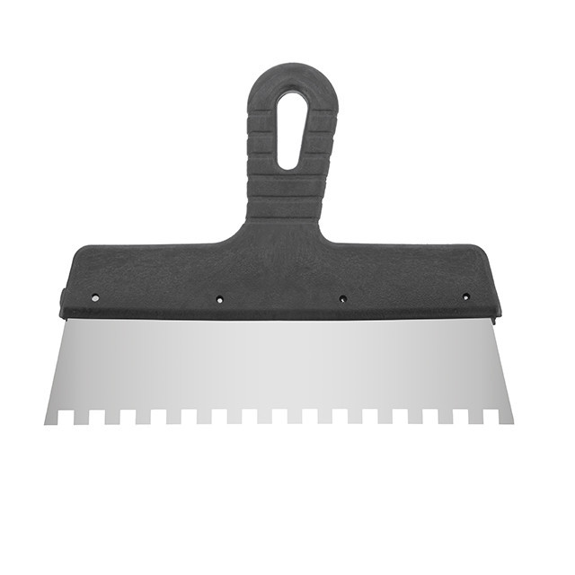 Шпатель из нержавеющей стали, 250 мм, зуб: 8×8 мм INTERTOOL KT-2258 Киев - изображение 1