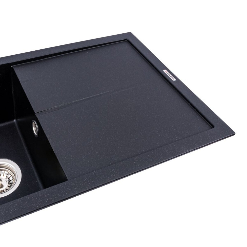 VALESO Гранітна мийка для кухні VALESO SOLID 7843 матова Чорний металік Коломыя - изображение 11