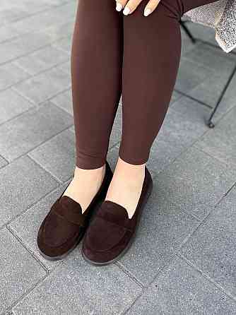 Лоферы женские MOD GAR шоколадные из натуральной замши демисезонные размер 36-40 (9864) Коломия