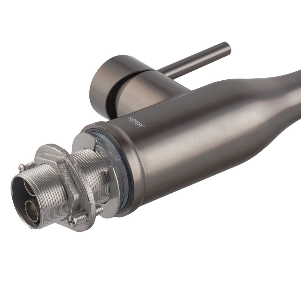 Кухонный смеситель Koer KI-70026-07 с черным силиконовым изливом KR5211 Харьков - изображение 6