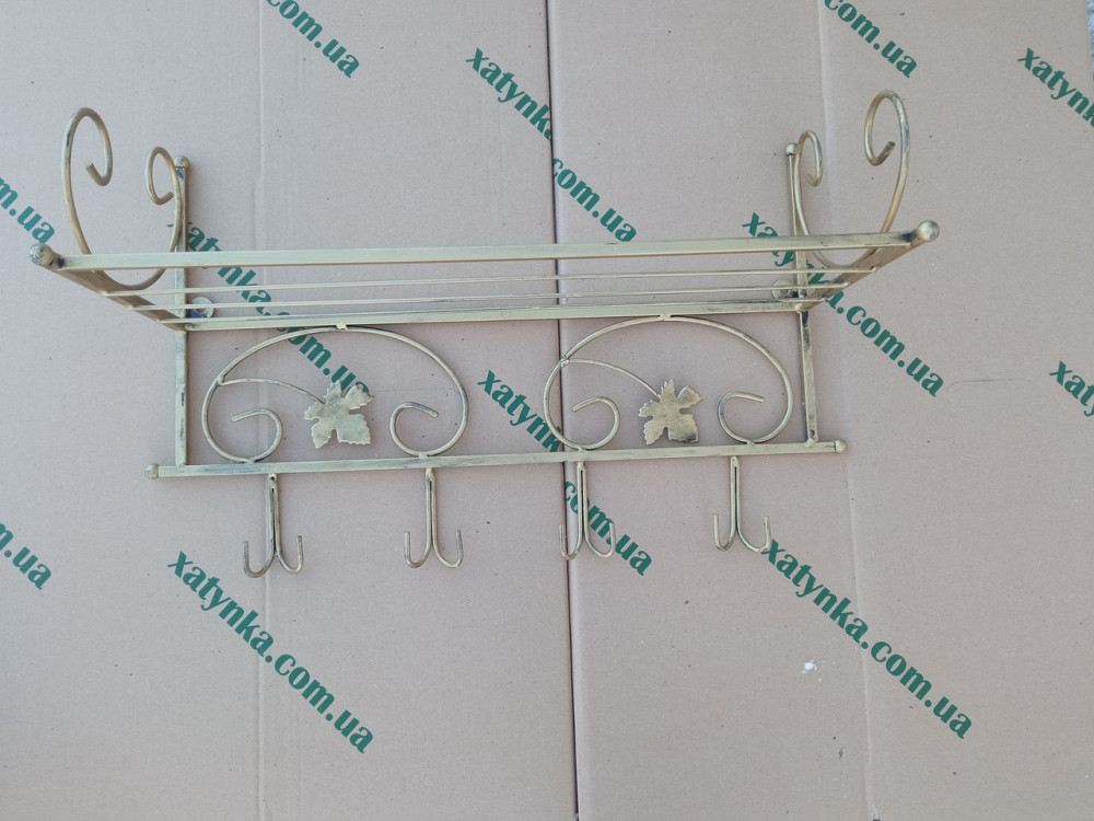 Вешалка кованая настенная малая M-080 для одежды Киев - изображение 6
