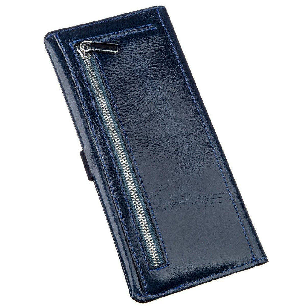 Гаманець унісекс зі шкіри Алькор SHVIGEL 16201 Синій Київ - фото 2