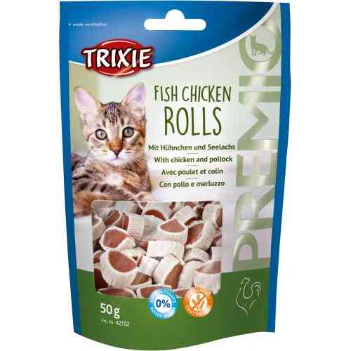 Ласощі Trixie Premio Fish Chicken Rolls для котів роли з куркою та рибою 50 г Київ