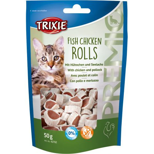 Ласощі Trixie Premio Fish Chicken Rolls для котів роли з куркою та рибою 50 г Київ - фото 1