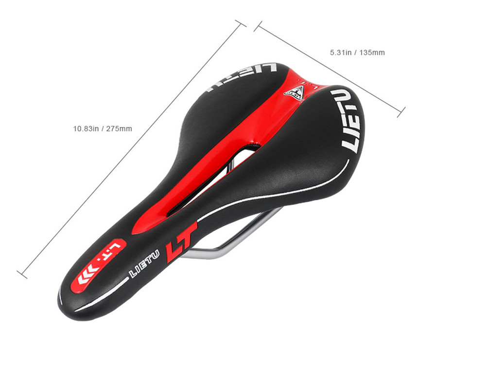 Седло для велосипеда Lietu ZD-023 Черно-красный Бровары - изображение 3