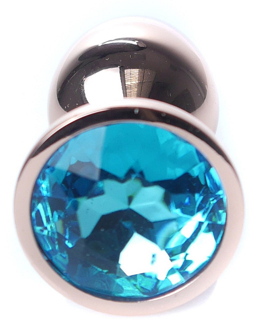 Анальная пробка Boss Series - Jewellery Red Gold PLUG Light Blue S, BS6400113 Sex Aura Киев - изображение 2