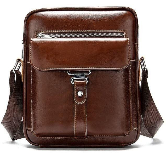 Сумка стильная мужская Коричневая (Vintage) Киев - изображение 15