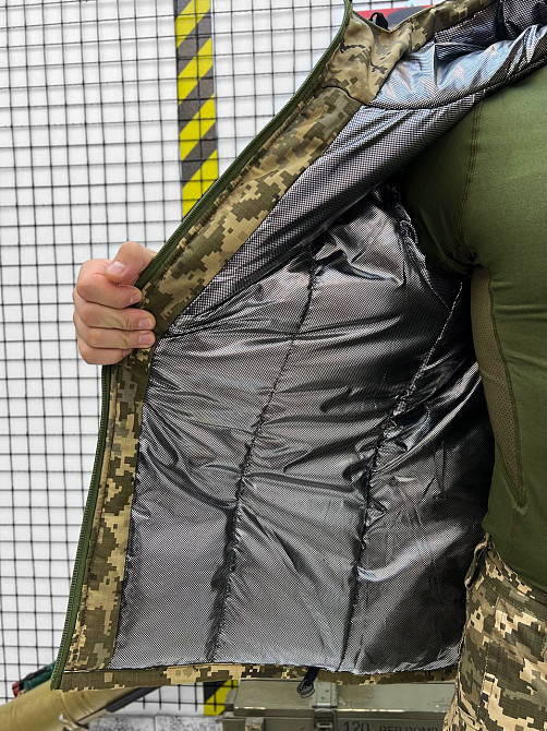 Куртка зимова чоловіча тепла водовідштовхувальна піксель Одеса - фото 8