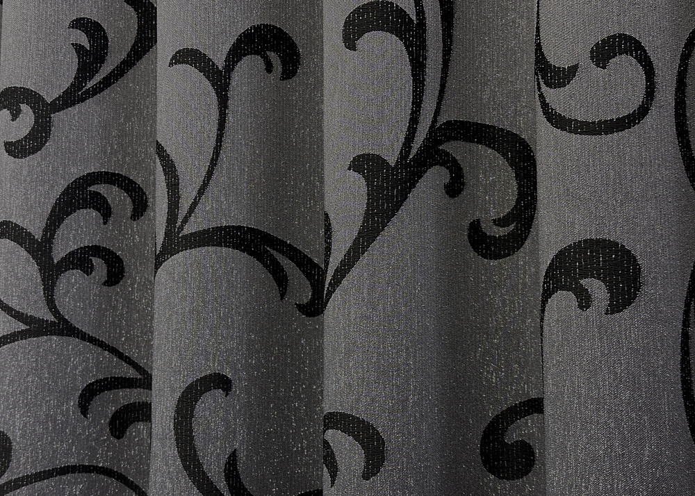 Комплект готових штор VR-Textil Жакард Allure № 1619ш Сірий з чорним 100х270 см 2 шт (31-981) Київ - фото 7