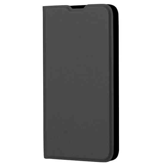 Чехол книжка Samsung A07 A075 Кожаный (черный) Одесса