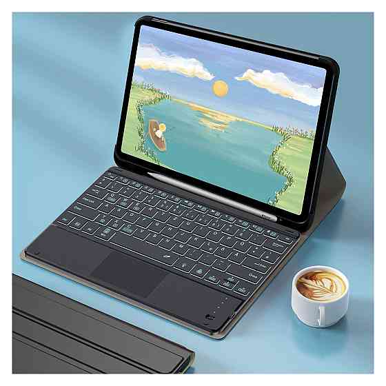 Клавіатурний чохол QWERTZ для iPad Pro 12.9 (2018/2020/2021/2022) чорний з трекпадом і тримачем для Apple Pencil Київ