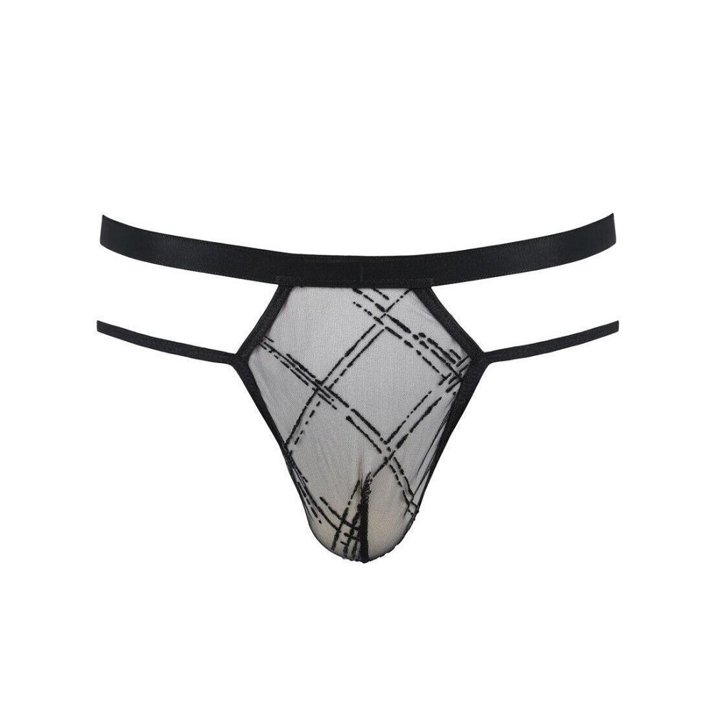 Мужские прозрачные стринги Passion 029 THONG COLLIN S/M Black, сетка Sex Aura Киев - изображение 5