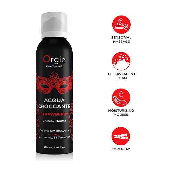 Масажна пінка Orgie – Acqua Croccante Strawberry (150 мл), ефект бульбашок, що лопаються Sex Aura Київ