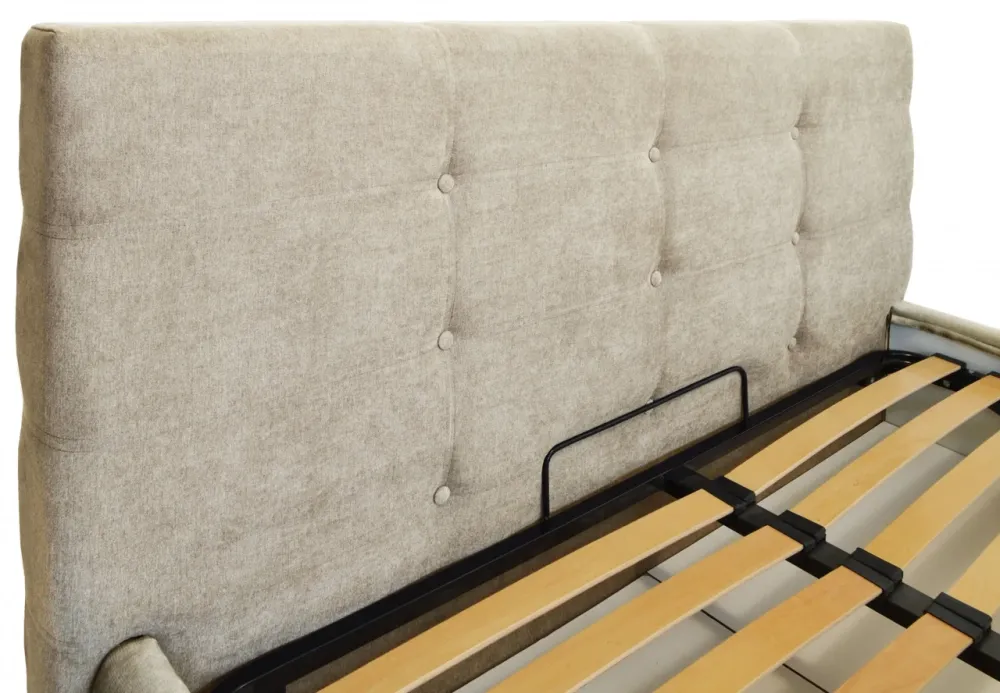 Кровать Manchester Comfort 140 х 200 см Мисти Milk A1 С подъемным механизмом и нишей для белья Бежевый Днепр - изображение 3