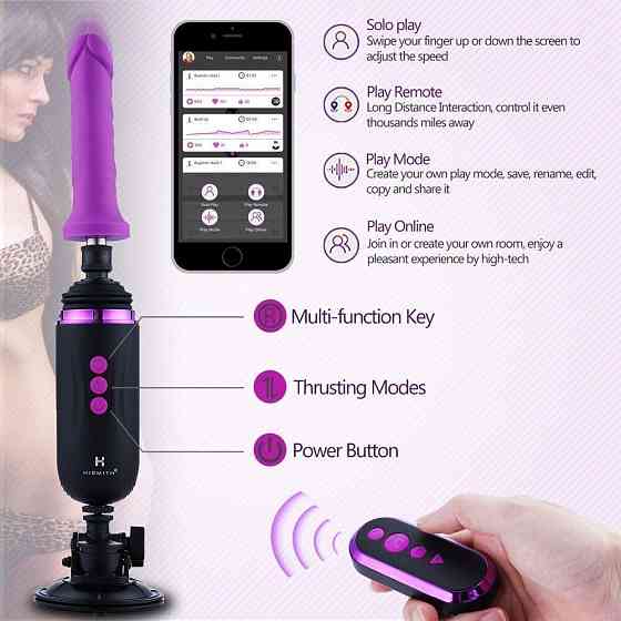 Міні секс-машина Hismith Mini Capsule Sex-Machine with Strong Suction Cup, потужна, перезаряджувана Sex Aura Київ