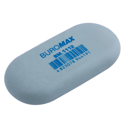 Ластик Buromax овальная, 49x23x9 мм синт.каучук, ассорти цветов (BM.1112) Винница - изображение 3