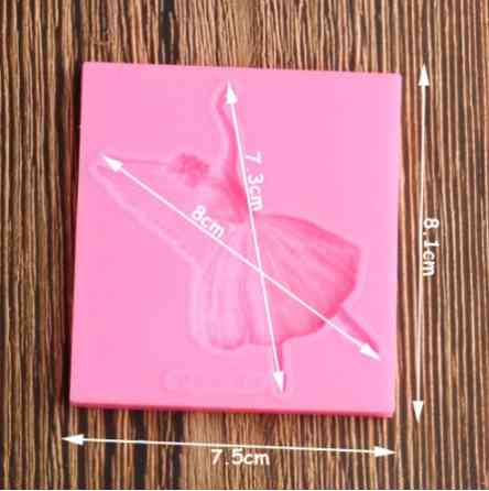 Молд силіконовий Балерина 81 на 75 мм рожевий Київ