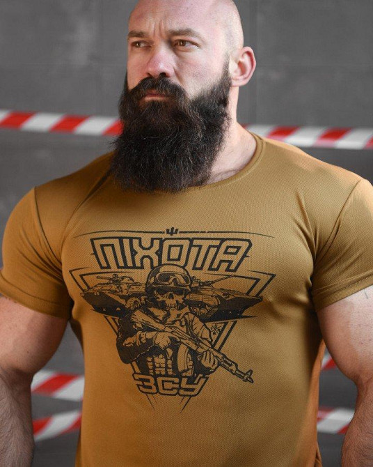 Тактична потовідвідна футболка SABUR ПИХОТА КАЙОТ ВТ6830 Одеса - фото 4