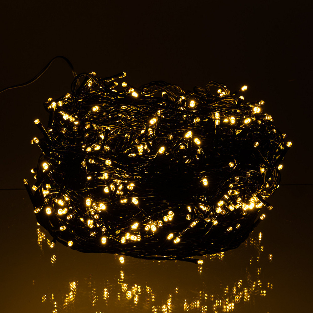 Garlando Гірлянда Різдвяна фея вулична 100 (м) 1000 LED чорний провід Жовтий CF1000L100MBY Коломия - фото 1