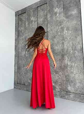 Женское праздничное элегантное платье с открытой спинкой костюм Армани Красный, 42/44 Одесса