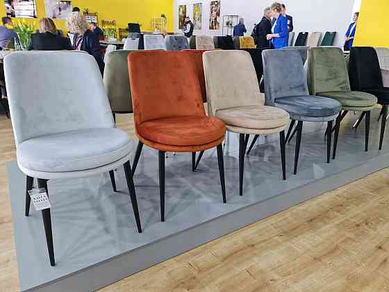 Стілець KAYLA VELVET чорний каркас/світло-сірий BL.03 Київ