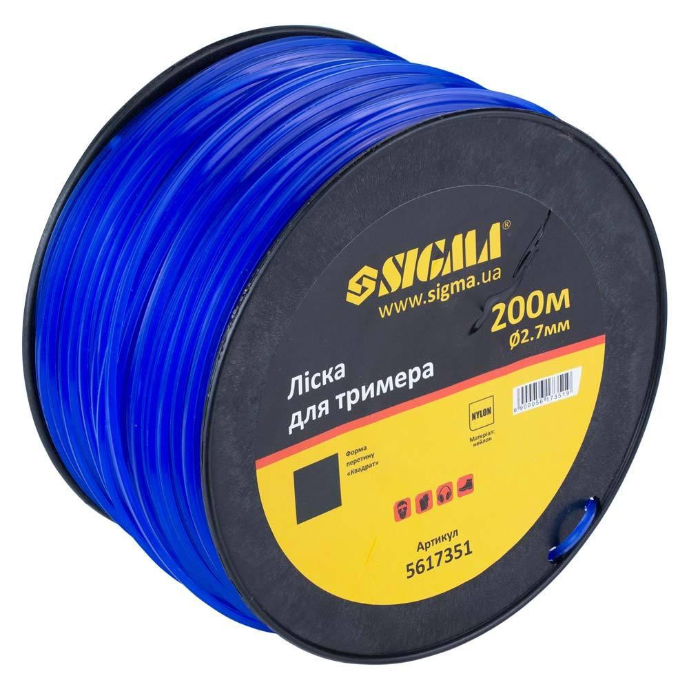 Волосінь для тримера квадрат Ø2.7 мм 200 м котушка SIGMA (5617351) Київ - фото 2