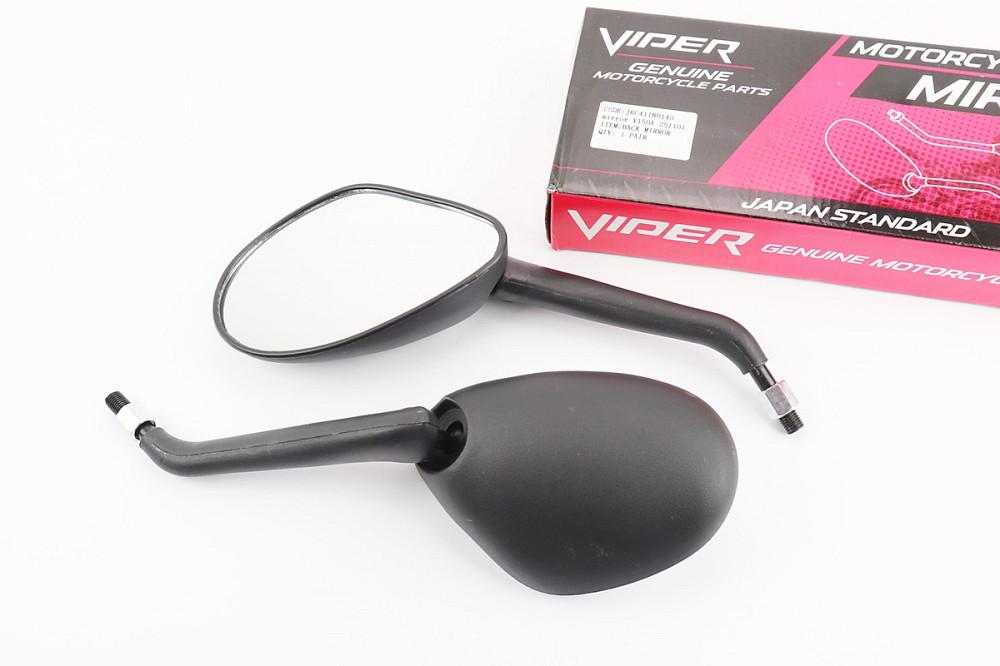 Дзеркала к-кт на мотоцикл "V150A" чорні, М10 Киев - изображение 1