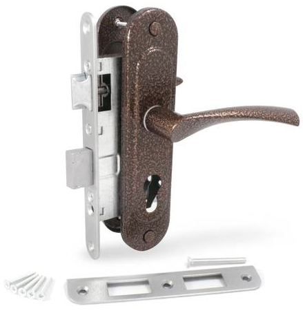 Замок врізний Аріко ЗВ4-У мідь (з ручкою, без циліндра) Харків - фото 1