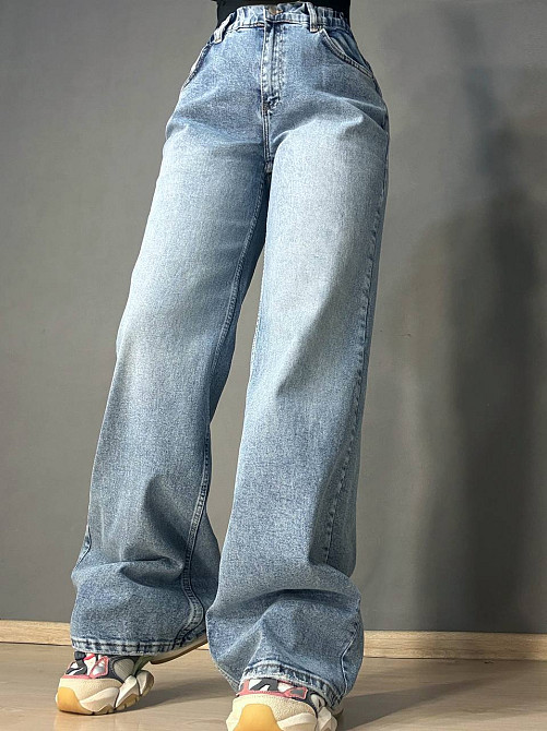 Джинсы женские Sherocco 5218 WIDE LEG палаццо с резинкой на талии большие размеры голубые, голубой, 30, 30, 80 см, 105 см Киев - изображение 12