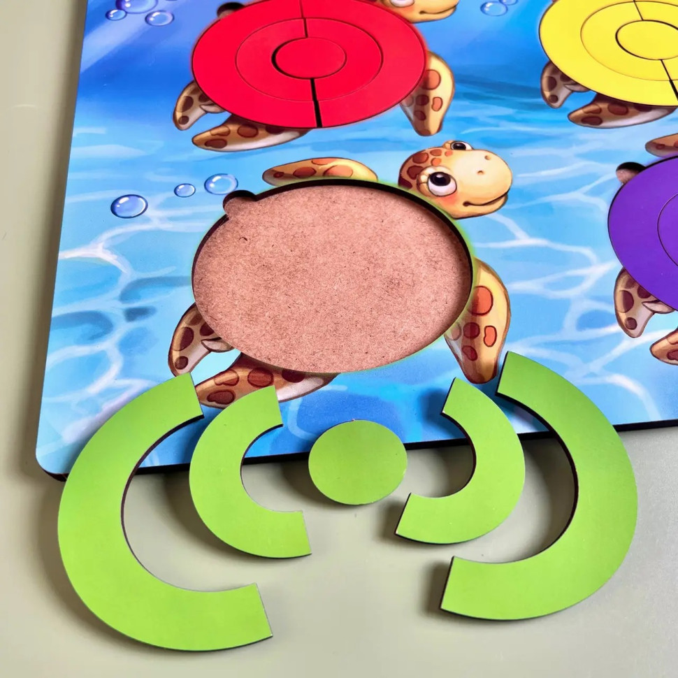 Деревянный пазл-сортер 