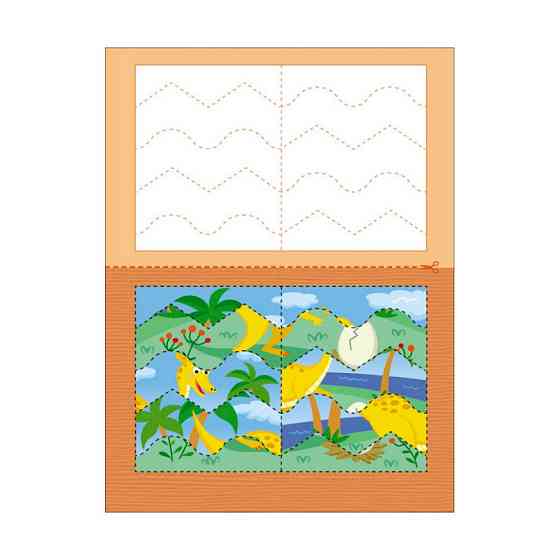 Розвиваючі зошити "Динозаврики" 20410 пазли-розрізалки Вінниця