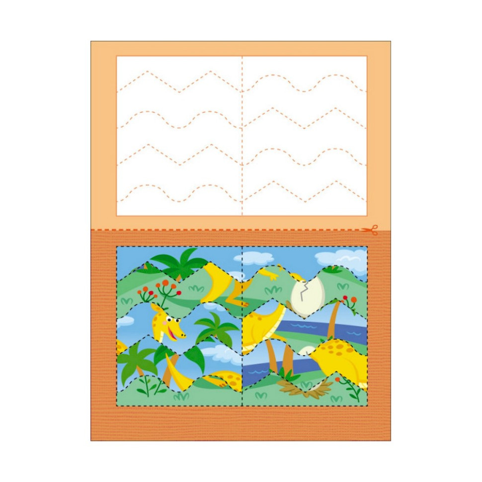 Розвиваючі зошити "Динозаврики" 20410 пазли-розрізалки Вінниця - фото 6